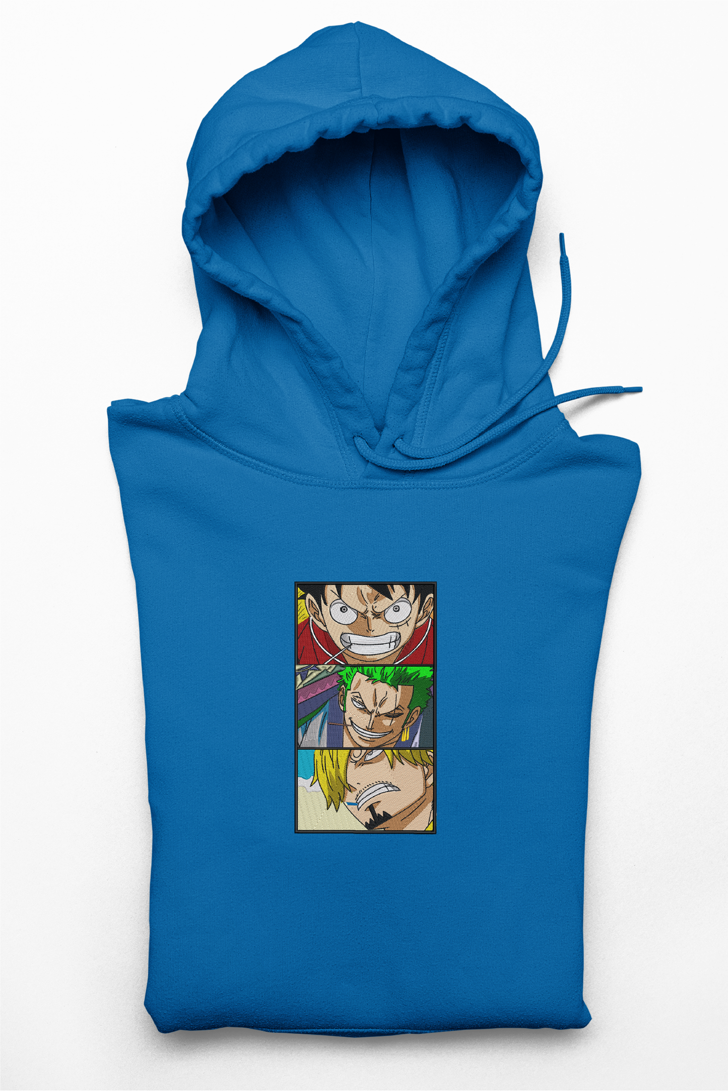 Hanorac anime brodat cu Luffy Sanji Zoro din One Piece