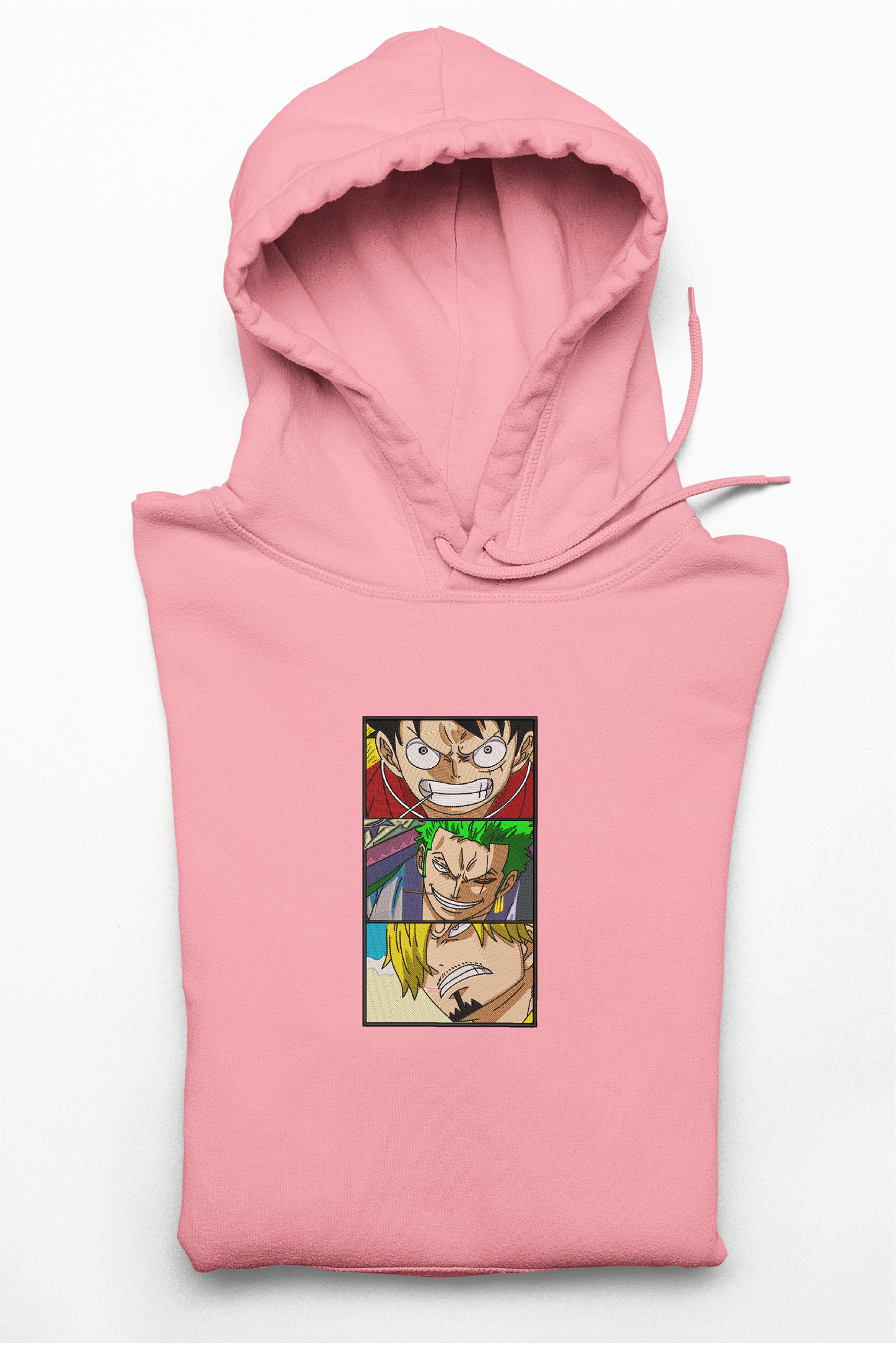 Hanorac anime brodat cu Luffy Sanji Zoro din One Piece
