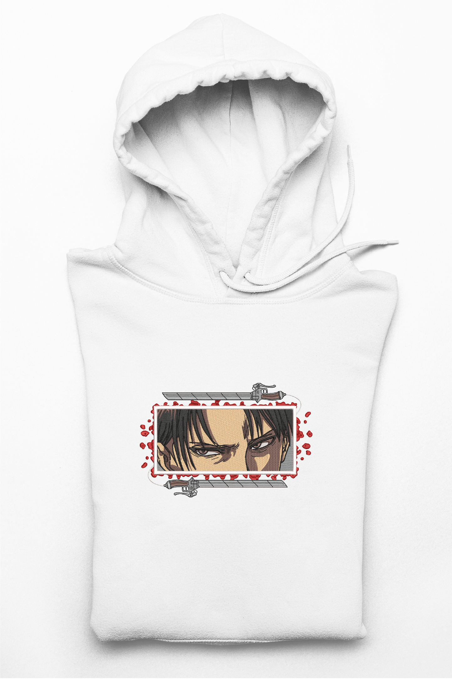 Hanorac anime brodat cu Levi din Attack on Titan