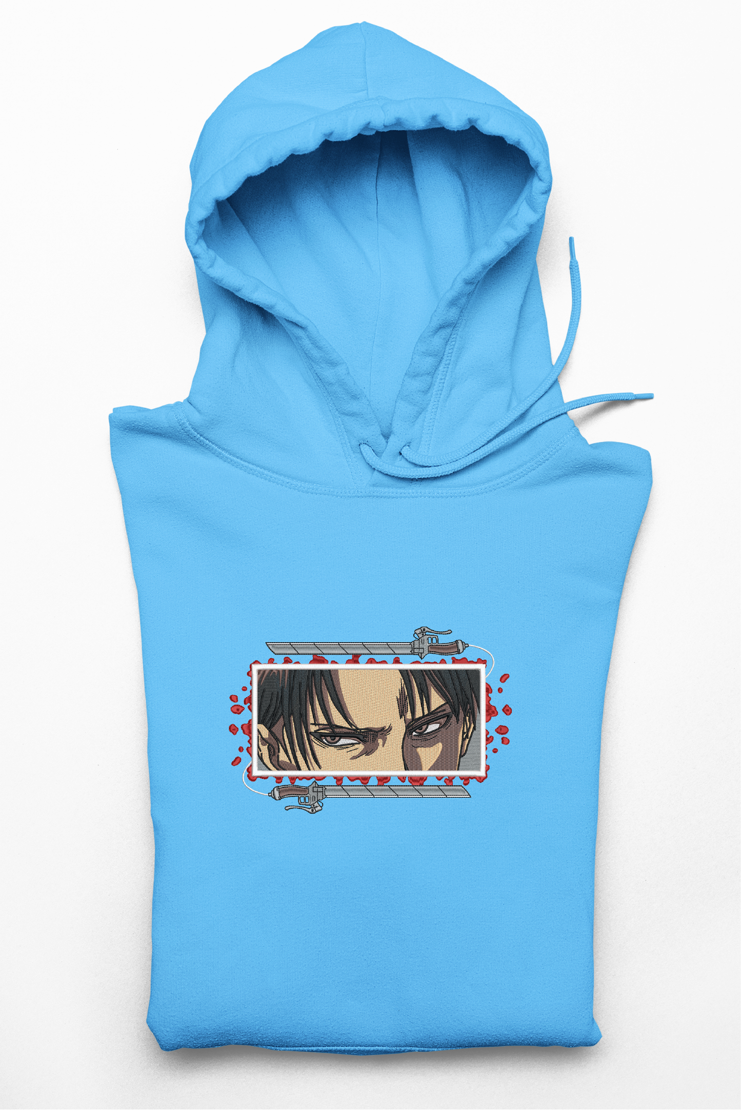 Hanorac anime brodat cu Levi din Attack on Titan