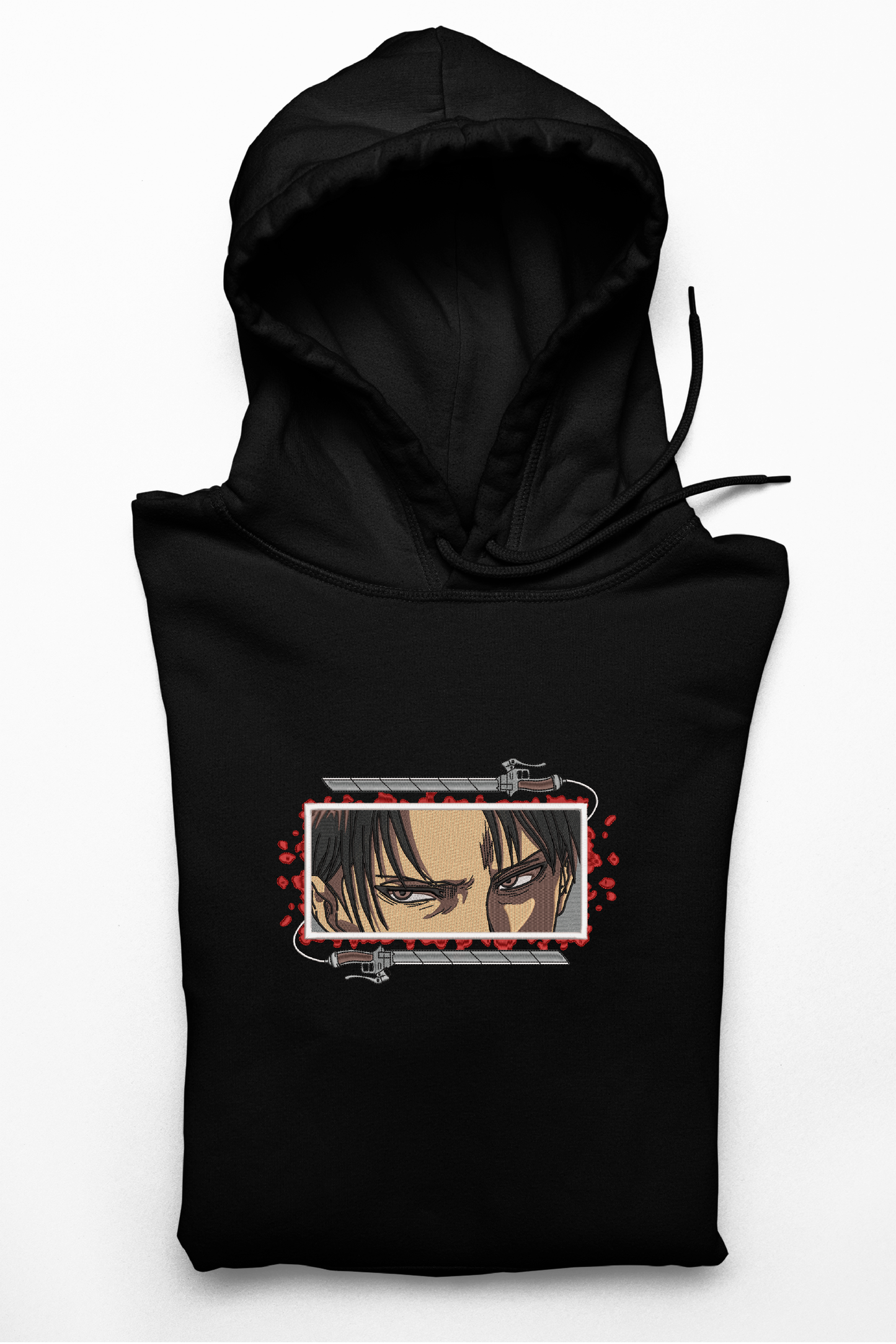 Hanorac anime brodat cu Levi din Attack on Titan