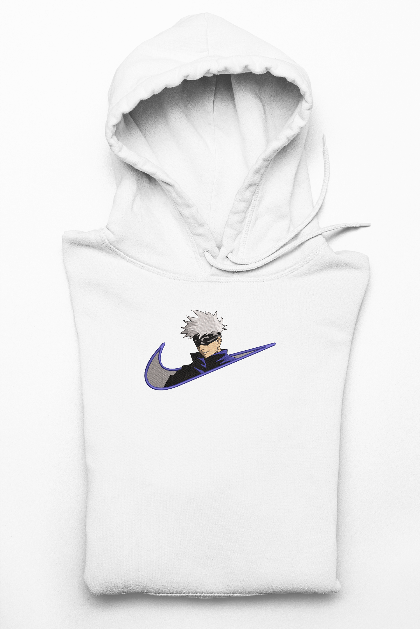 DISCOUNT L ALB Hanorac anime brodat cu Gojo din Jujutsu Kaisen