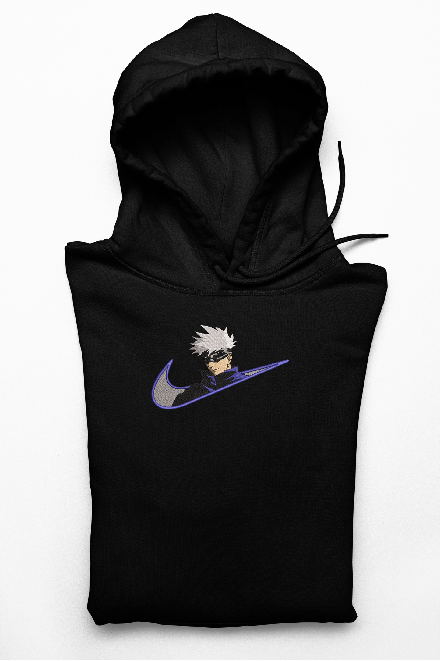DISCOUNT NEGRU S -> Hanorac anime brodat cu Gojo din Jujutsu Kaisen