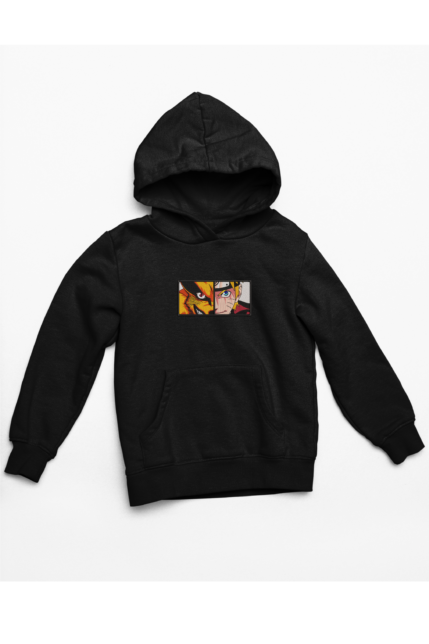 Hanorac anime brodat cu Naruto & Kurama din Naruto Shippuden