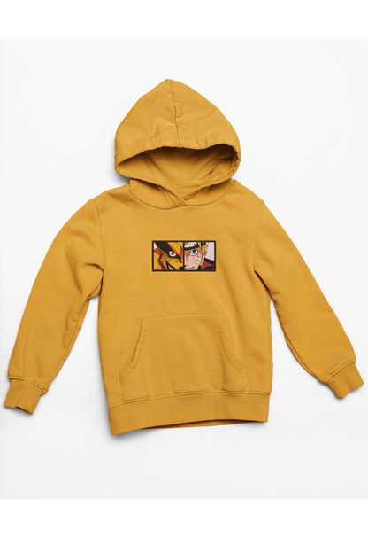 Hanorac anime brodat cu Naruto & Kurama din Naruto Shippuden