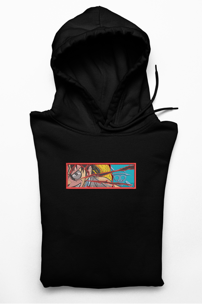 Hanorac anime brodat cu Luffy din One Piece