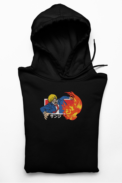 Hanorac anime brodat cu Sanji din One Piece