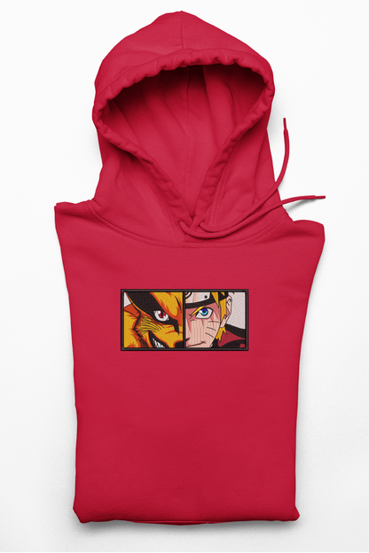 Hanorac anime brodat cu Naruto & Kurama din Naruto Shippuden