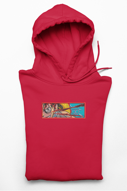 Hanorac anime brodat cu Luffy din One Piece