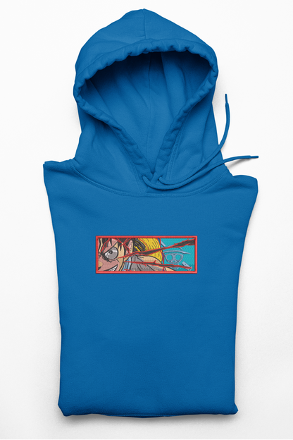 Hanorac anime brodat cu Luffy din One Piece