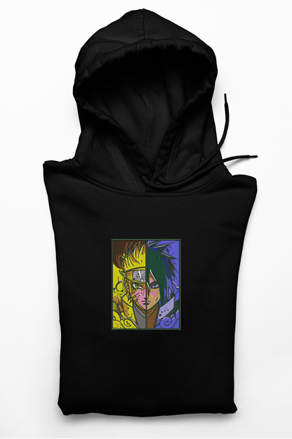 Hanorac anime brodat cu Naruto & Sasuke din Naruto Shippuden