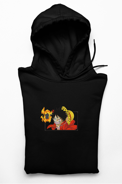 Hanorac anime brodat cu Luffy din One Piece