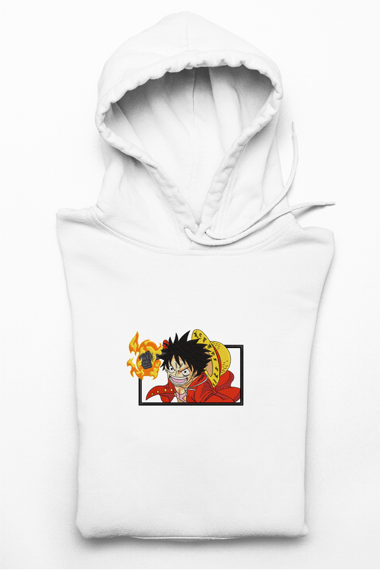 Hanorac anime brodat cu Luffy din One Piece