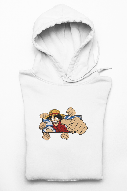 Hanorac anime brodat cu Luffy din One Piece