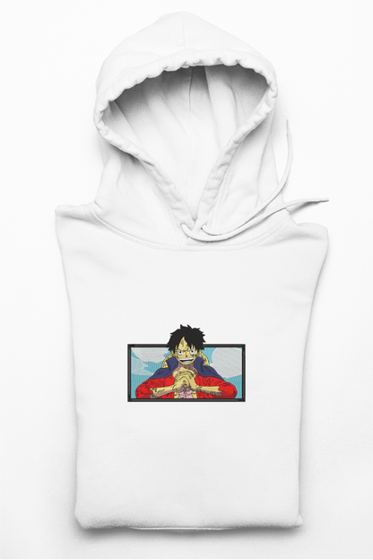 Hanorac anime brodat cu Luffy din One Piece