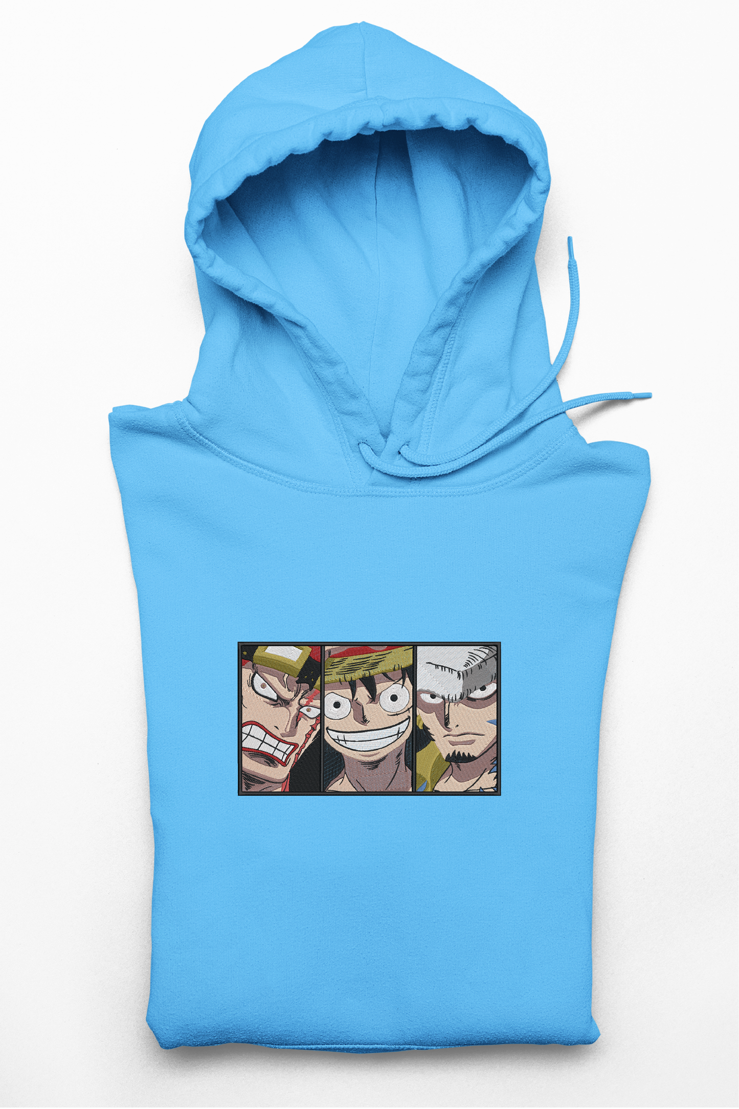 Hanorac anime brodat cu The Big 3 din One Piece