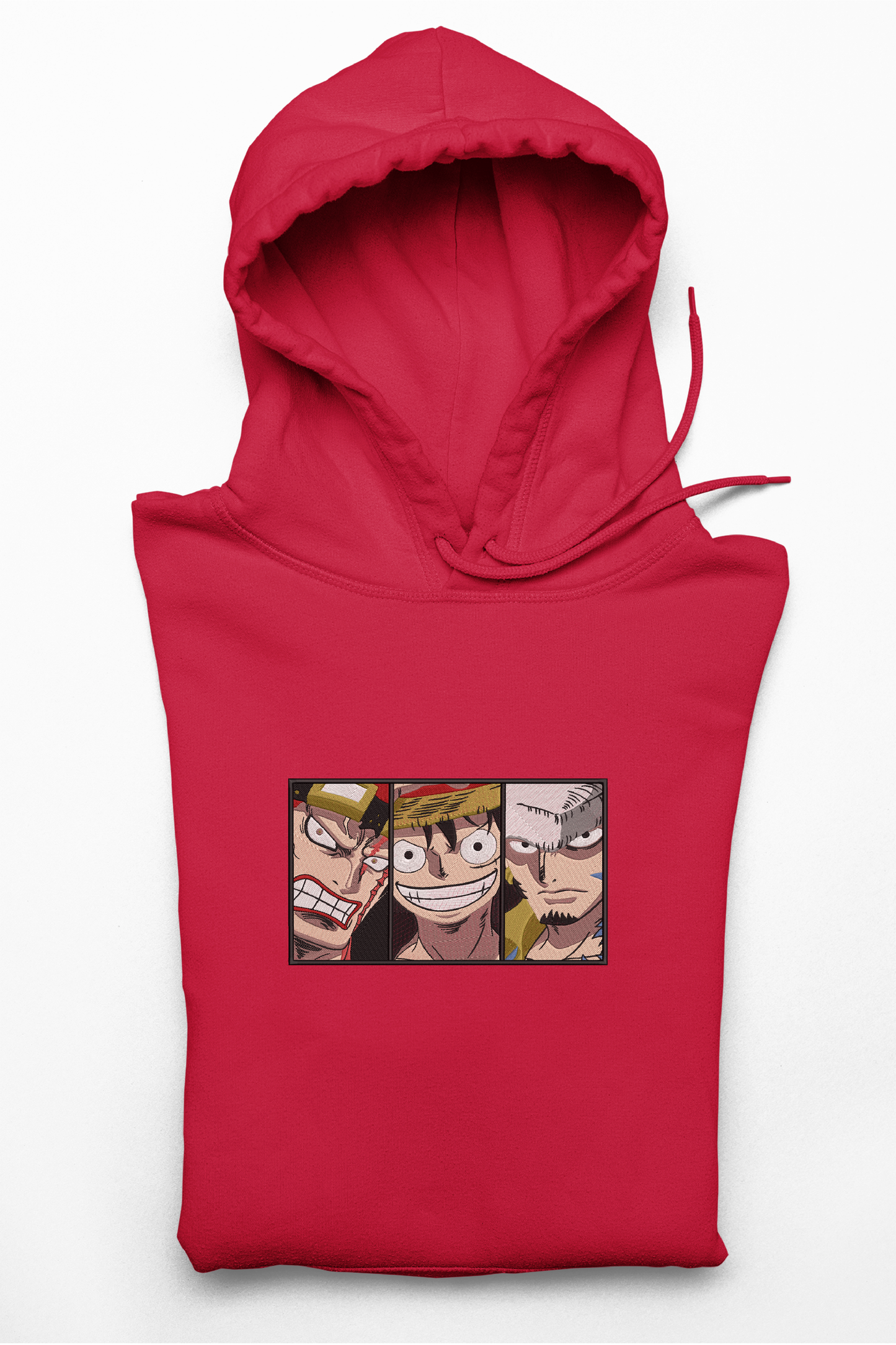 Hanorac anime brodat cu The Big 3 din One Piece