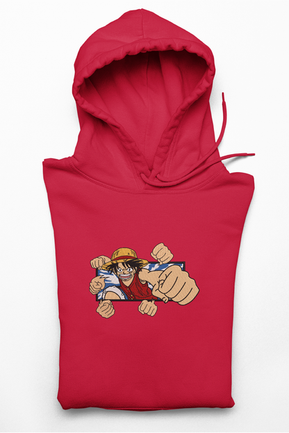 Hanorac anime brodat cu Luffy din One Piece