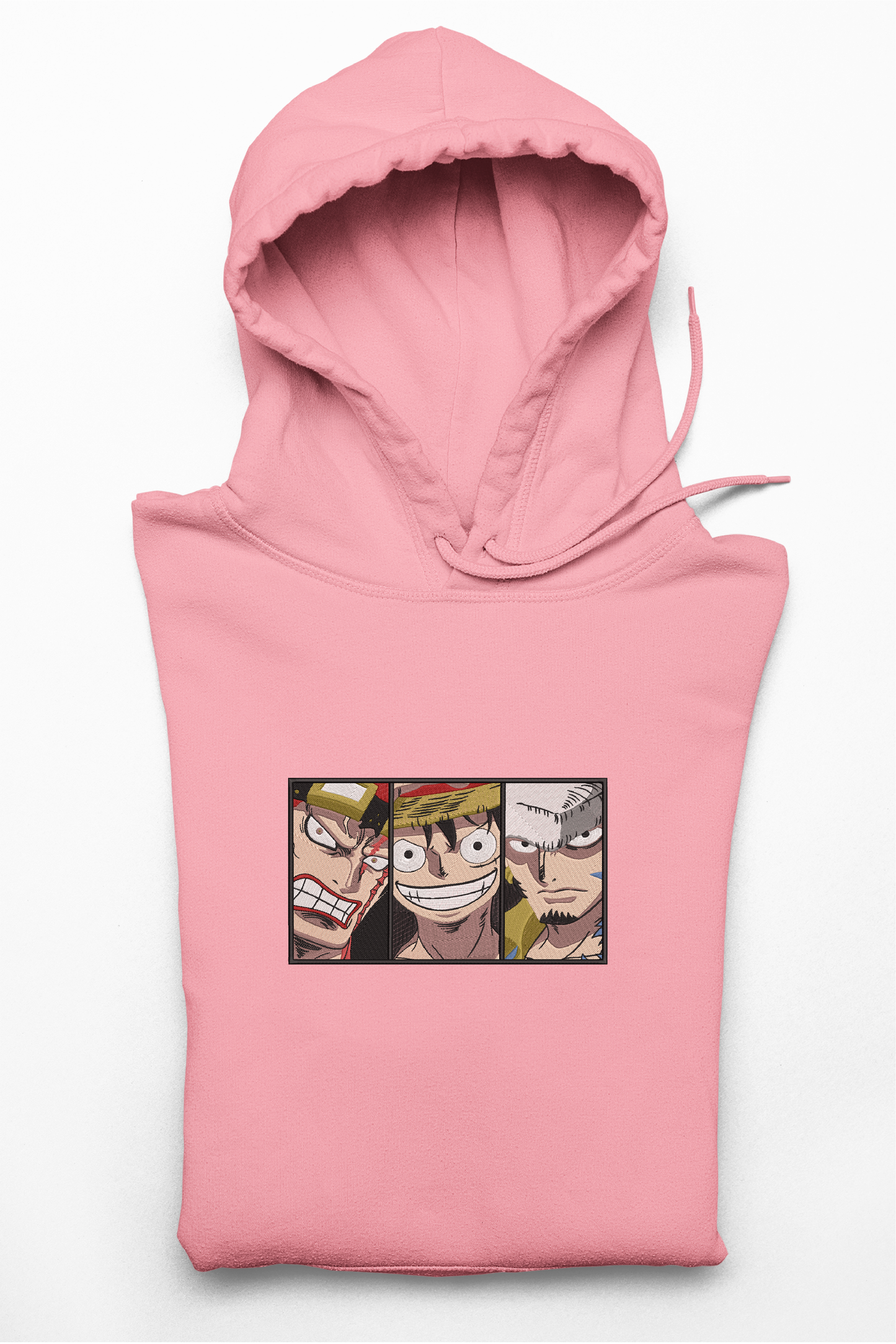 Hanorac anime brodat cu The Big 3 din One Piece