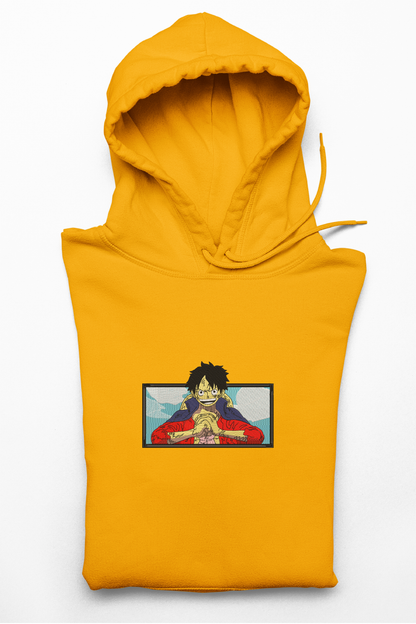 Hanorac anime brodat cu Luffy din One Piece