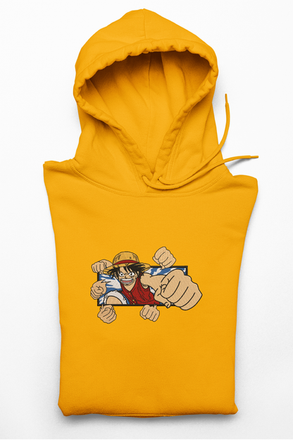 Hanorac anime brodat cu Luffy din One Piece