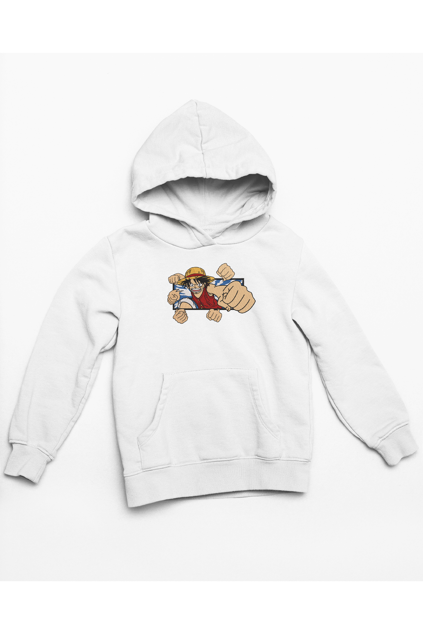 Hanorac anime brodat cu Luffy din One Piece