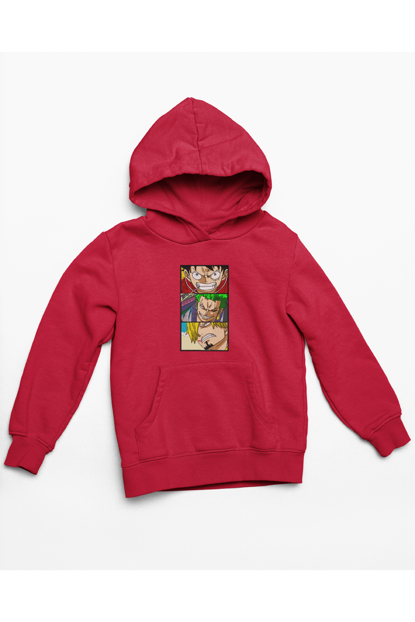 Hanorac anime brodat cu Luffy Sanji Zoro din One Piece