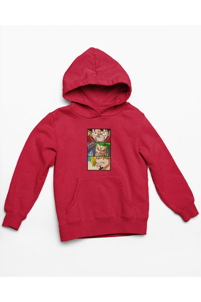 Hanorac anime brodat cu Luffy Sanji Zoro din One Piece