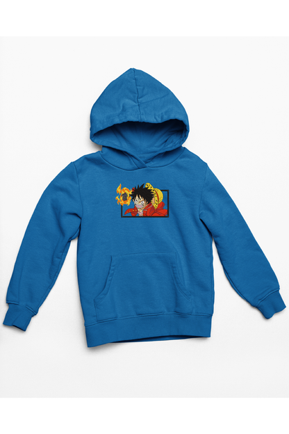 Hanorac anime brodat cu Luffy din One Piece