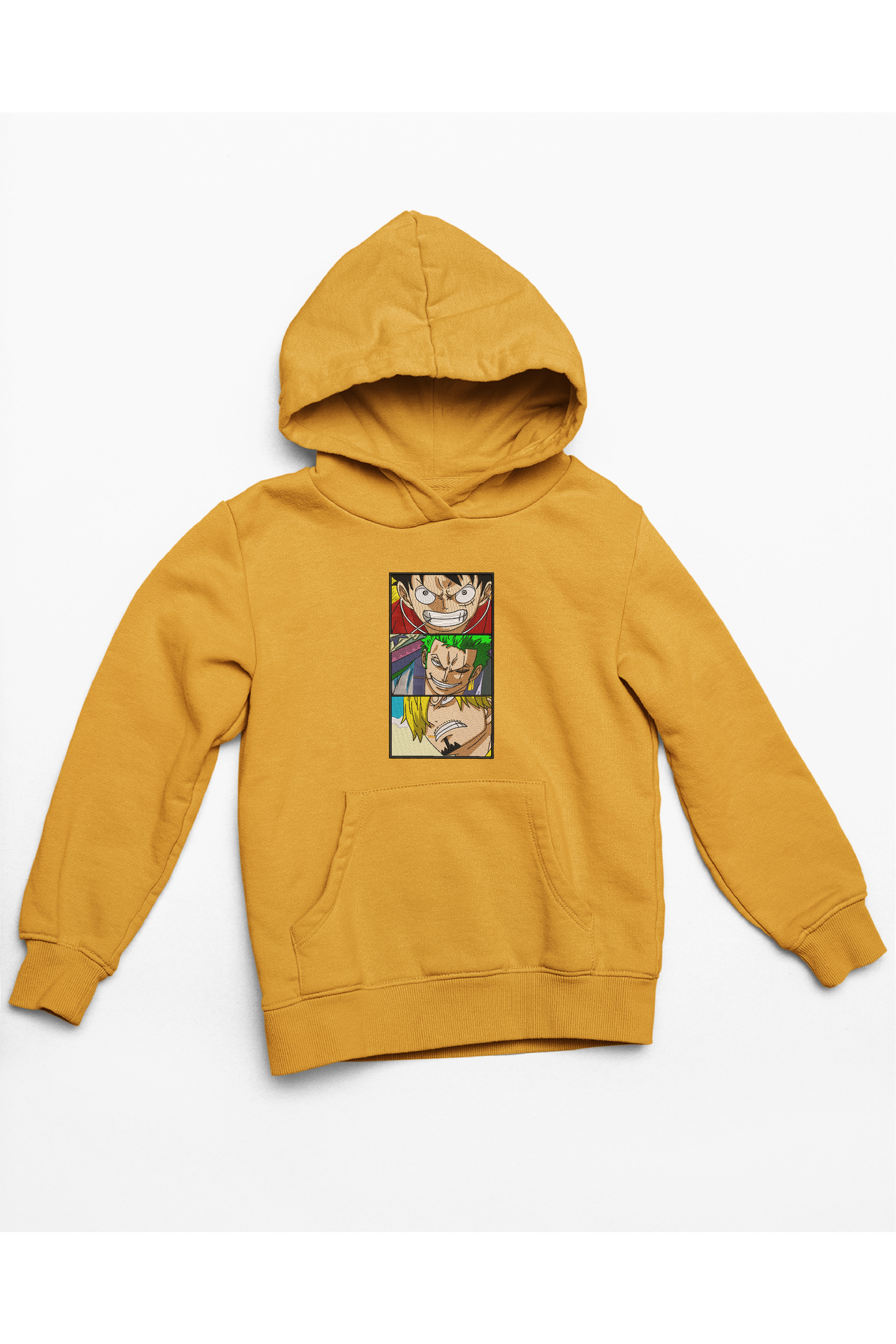 Hanorac anime brodat cu Luffy Sanji Zoro din One Piece