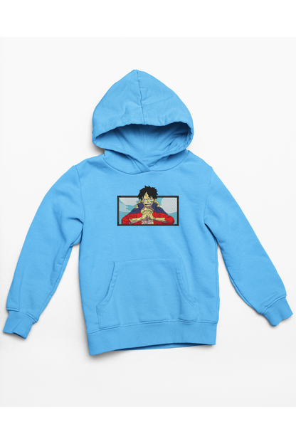Hanorac anime brodat cu Luffy din One Piece