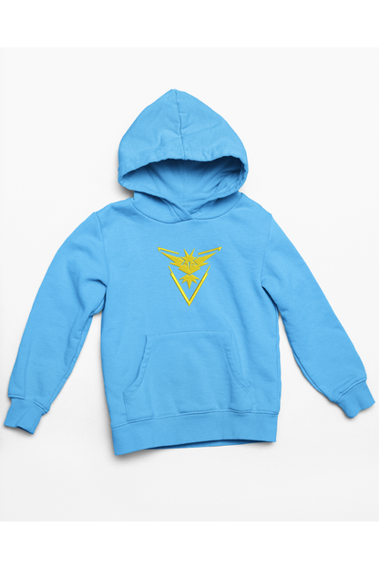 Hanorac anime brodat cu Yellow Team din Pokemon
