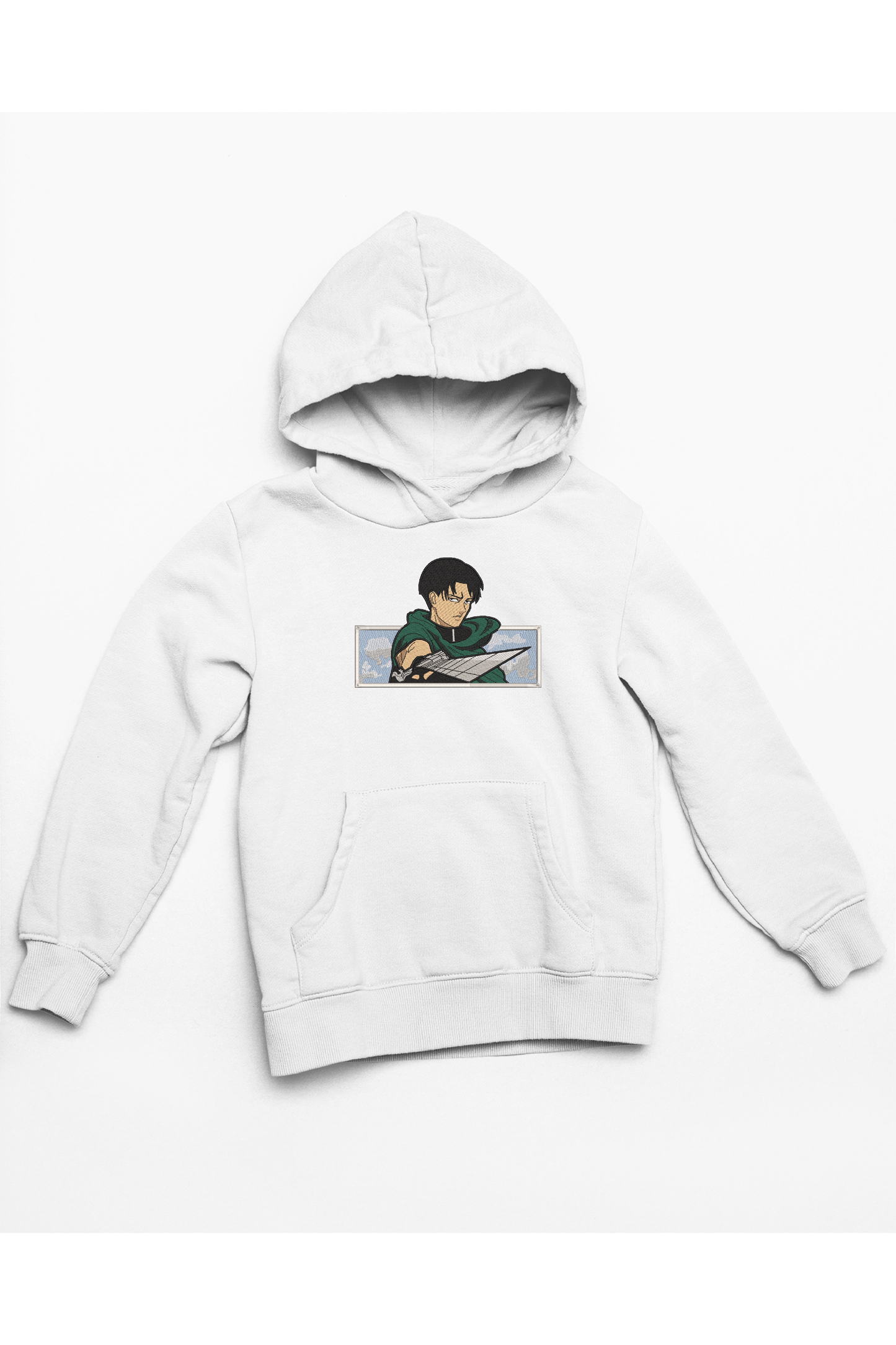Hanorac anime brodat cu Levi v3 din Attack on Titan