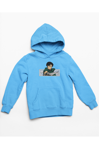 Hanorac anime brodat cu Levi v3 din Attack on Titan
