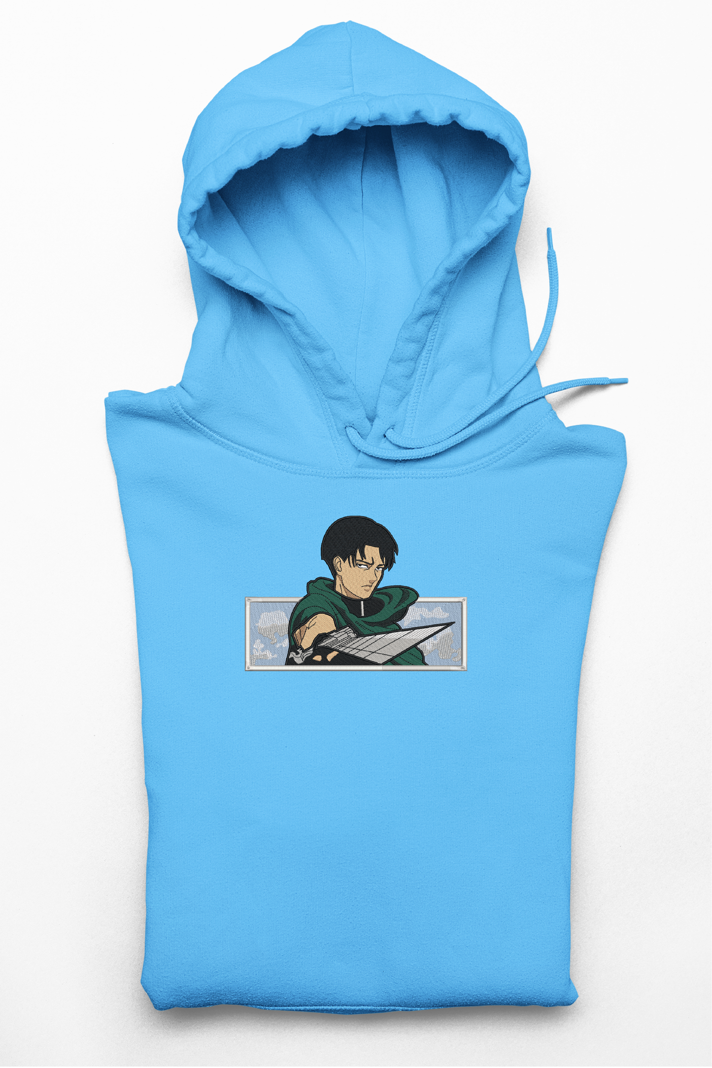 Hanorac anime brodat cu Levi v3 din Attack on Titan