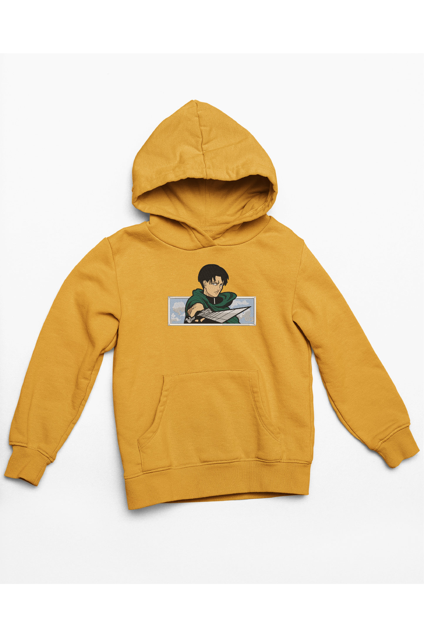 Hanorac anime brodat cu Levi v3 din Attack on Titan