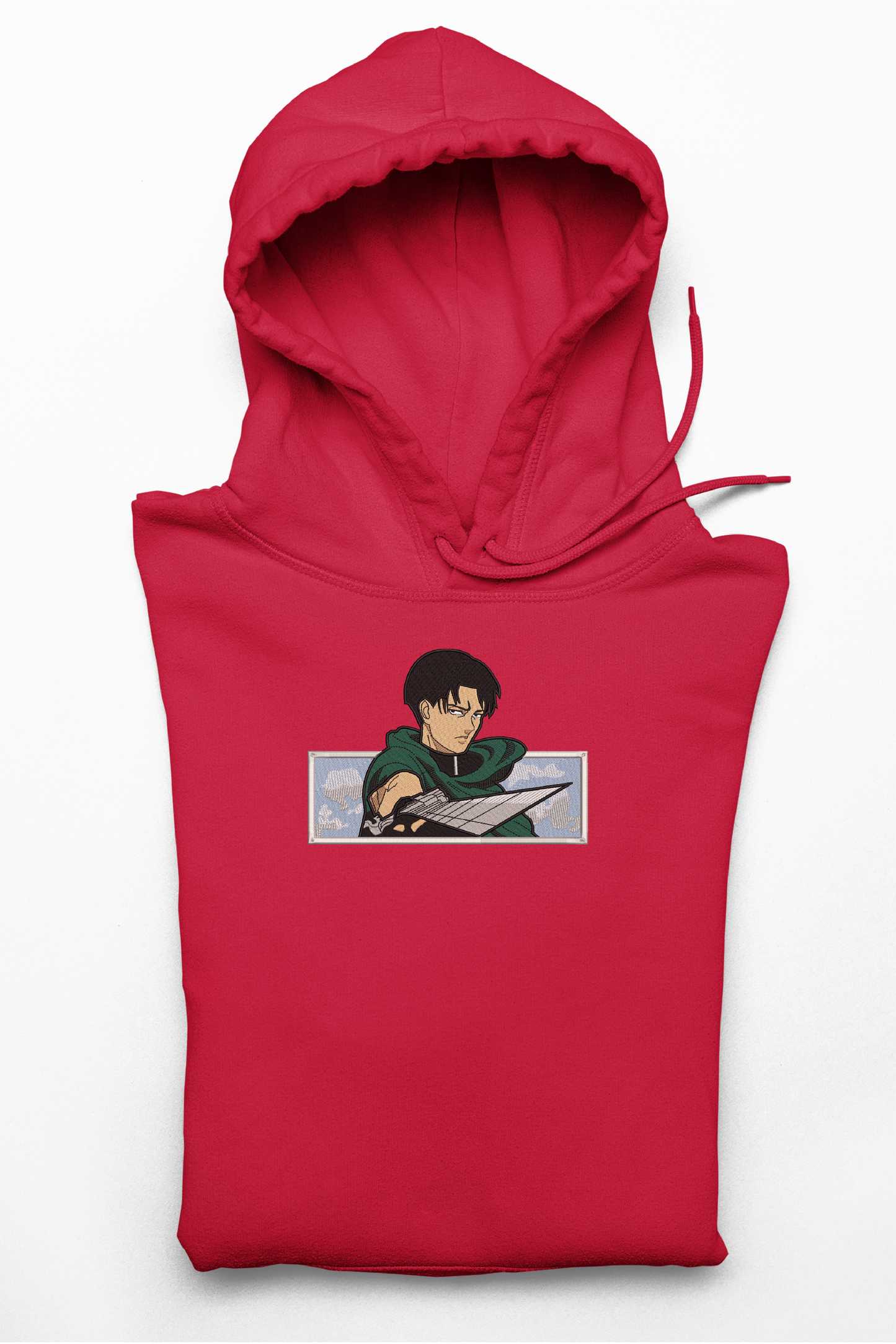 Hanorac anime brodat cu Levi v3 din Attack on Titan