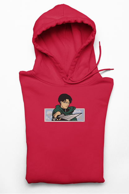 Hanorac anime brodat cu Levi v3 din Attack on Titan