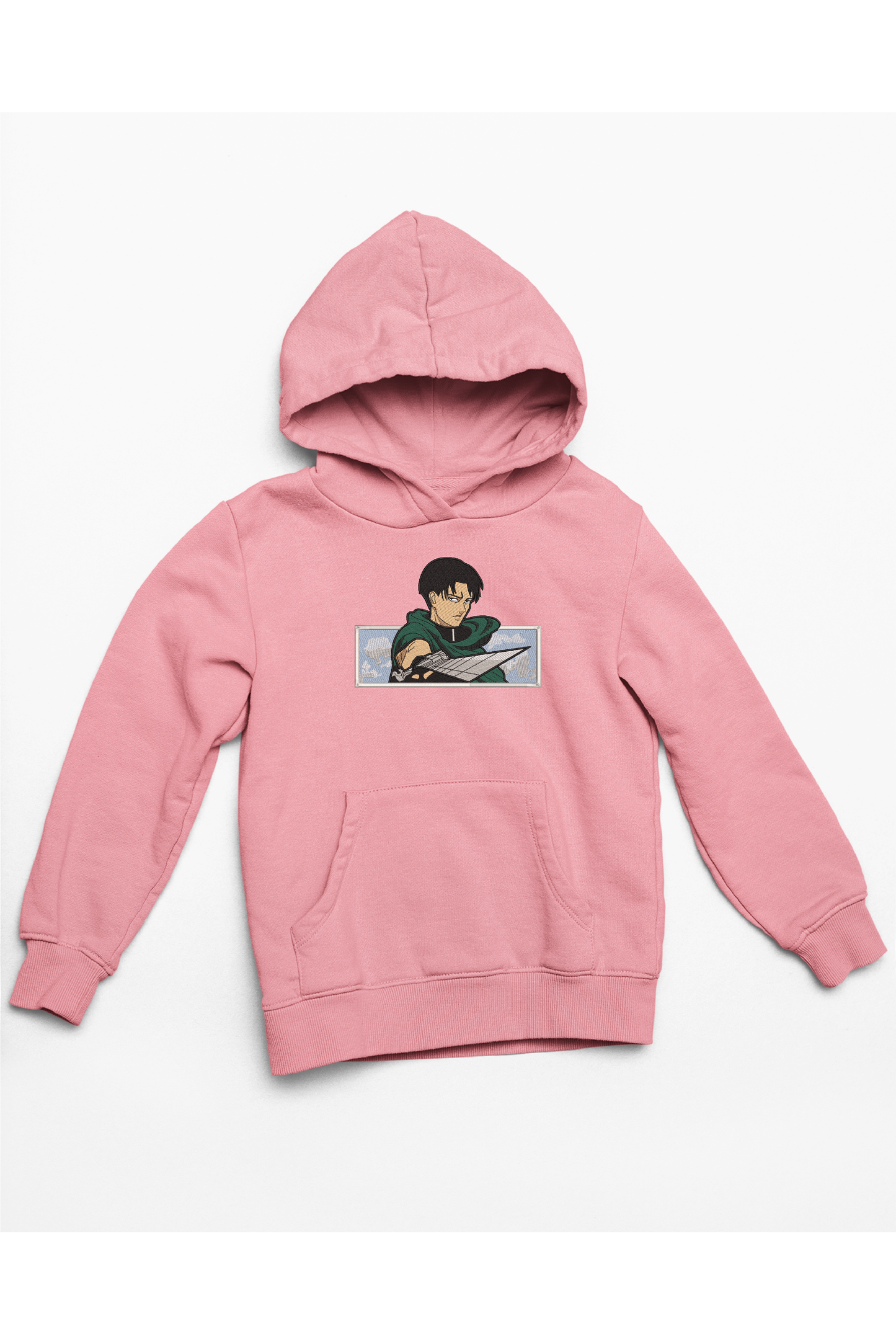 Hanorac anime brodat cu Levi v3 din Attack on Titan
