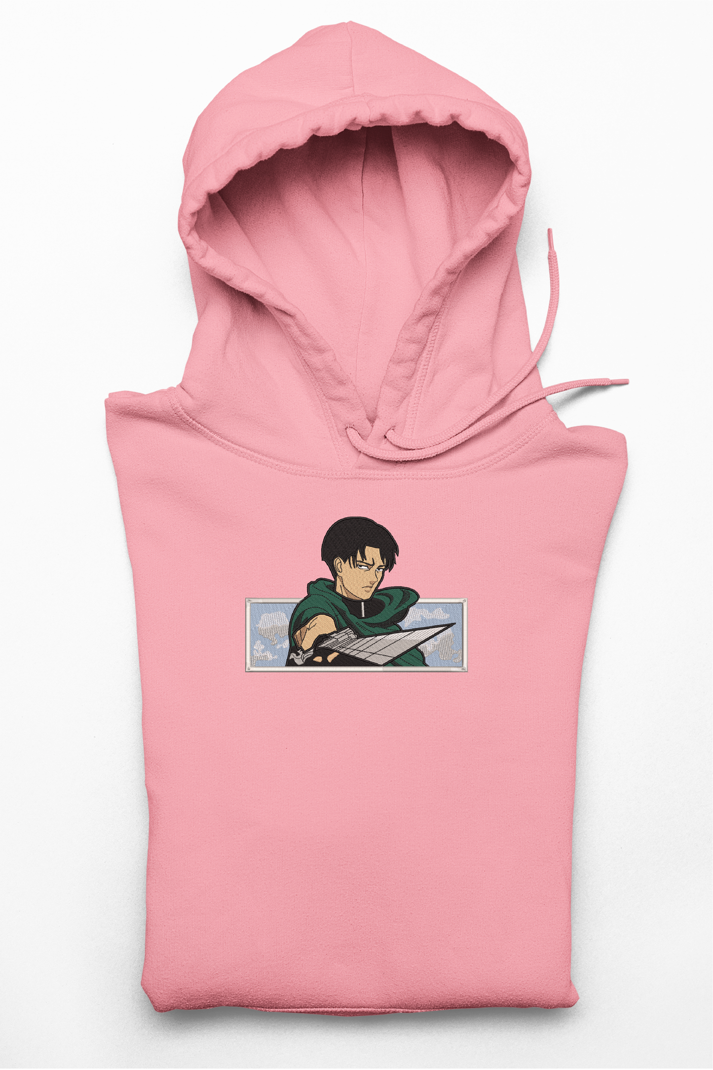 Hanorac anime brodat cu Levi v3 din Attack on Titan