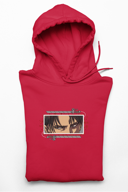 Hanorac anime brodat cu Levi din Attack on Titan