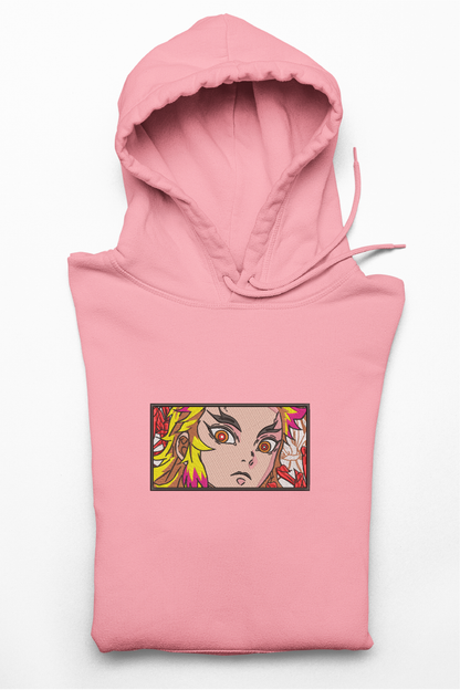 Hanorac anime brodat cu Rengoku din Demon Slayer